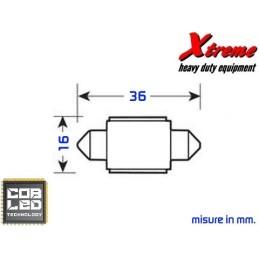 Lampada LED COB Siluro 16x36 mm. | Xtremeshop.it