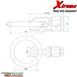 Barra Fermacarico - Perno doppio con anello tondo di aggancio | Xtremeshop.it