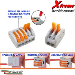 Morsetto ad innesto rapido Wago a 2 vie | Extremeshop.it