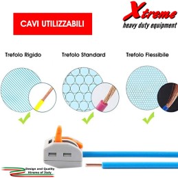 Morsetto ad innesto rapido Wago a 2 vie | Extremeshop.it