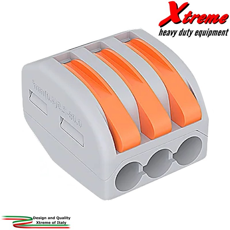 Morsetto ad innesto rapido Wago a 3 vie | Extremeshop.it