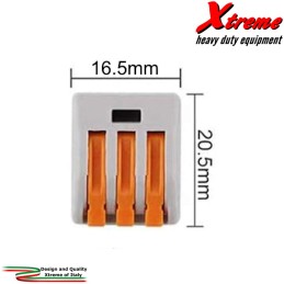 Morsetto ad innesto rapido Wago a 3 vie | Extremeshop.it