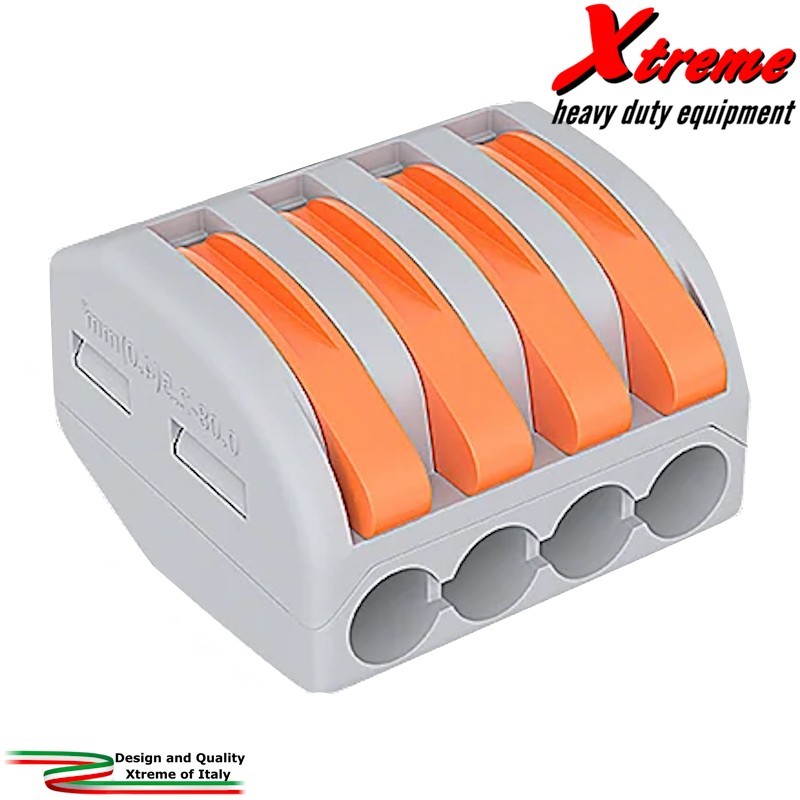 Morsetto ad innesto rapido Wago a 4 vie | Extremeshop.it