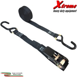 Cinta da 800 kg, doppio gancio, cricchetto, protezione antigraffio Xtremeshop.it