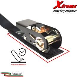 Cinta da 800 kg, doppio gancio, cricchetto, protezione antigraffio Xtremeshop.it