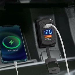 Serie II - Presa doppia USB C PD + USB QC 3.0 + Voltmetro | Xtreme...