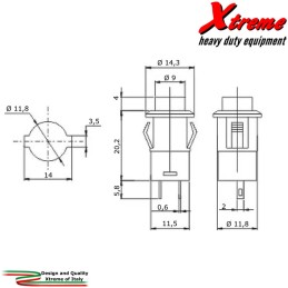 Serie O - Interruttore Off-(On) momentaneo - 5 pz | Xtremeshop.it