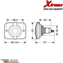 Modular Socket - Presa 12V / 24V formato DIN - Hella | Xtremeshop.it