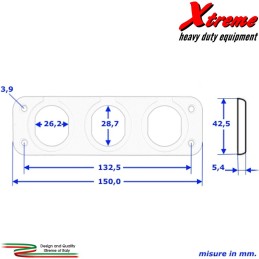 Modular Socket Pannello a 3 fori | Extremeshop.it