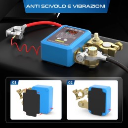 Stacca batteria con telecomando 12V/24V 240A con voltmetro LED | XTREMESHOP.IT