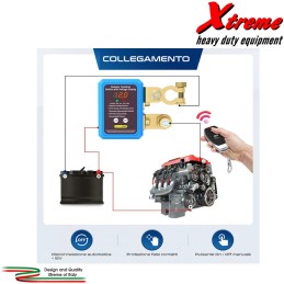 Stacca batteria con telecomando 12V/24V 240A con voltmetro LED | XTREMESHOP.IT